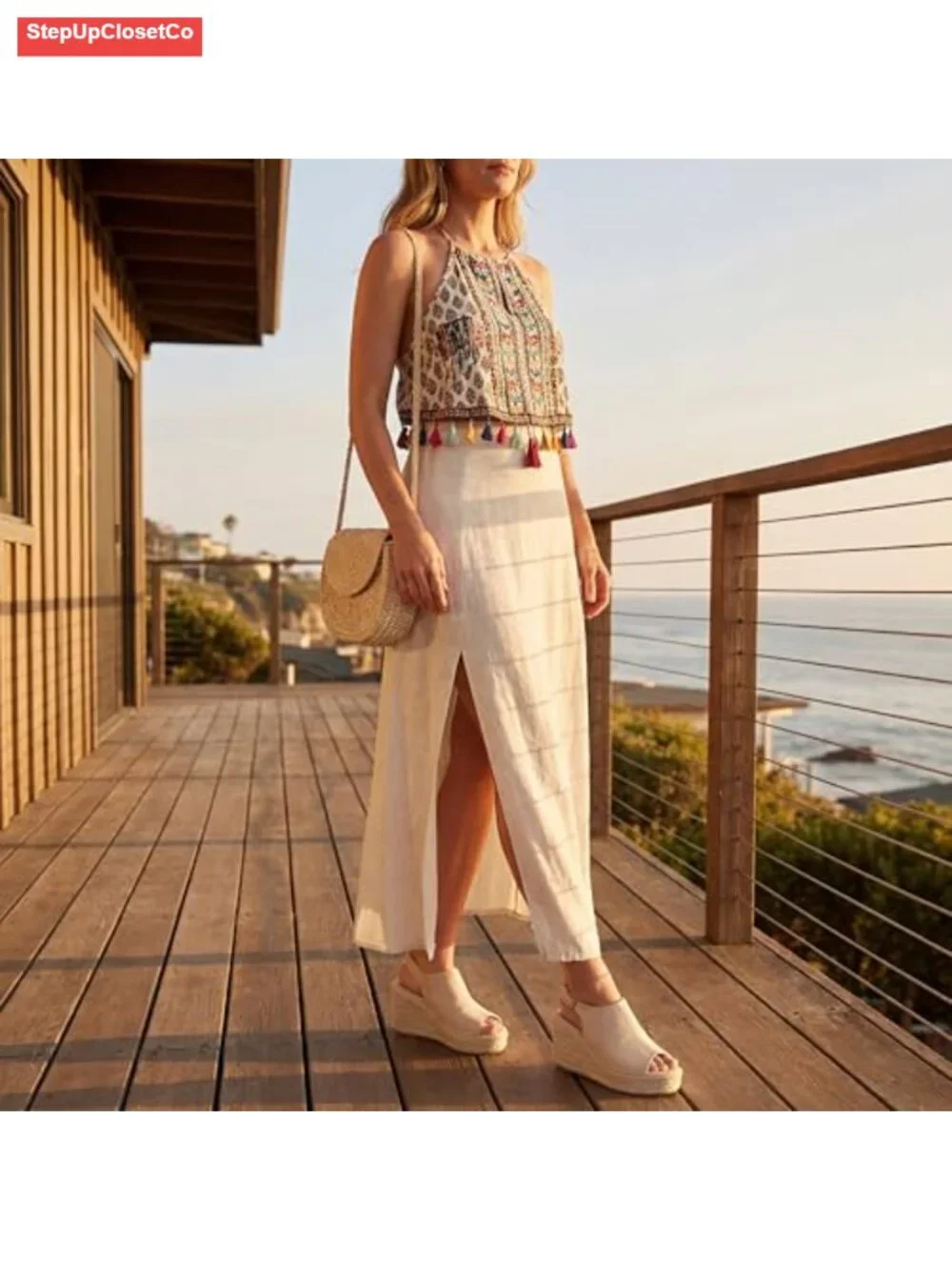 Espadrilles Wedges for Women Open Toe Ankle Strap Platform Dressy Casual